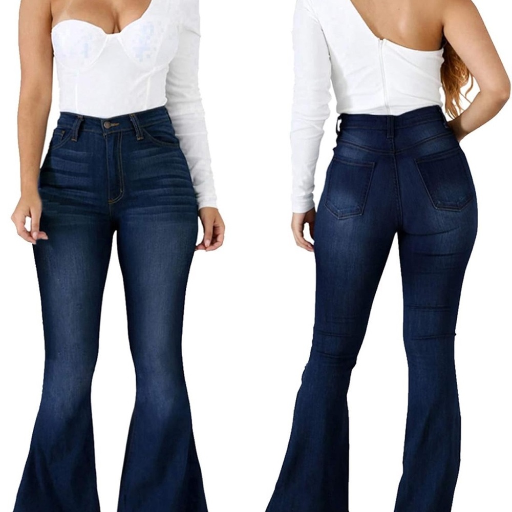 Women's Dark Wash Bell Bottom Jeans